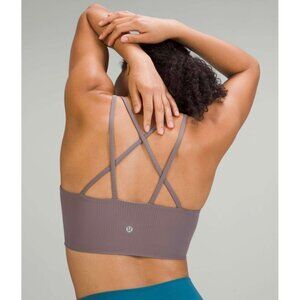 Lululemon Sports Bra Like A Cloud Ribbed Light Support Strappy Cushiony Sz S